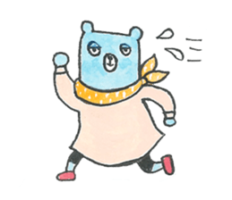 sleepy blue bear sticker #11472085