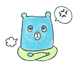 sleepy blue bear sticker #11472096