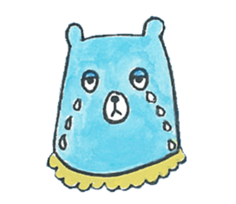 sleepy blue bear sticker #11472098