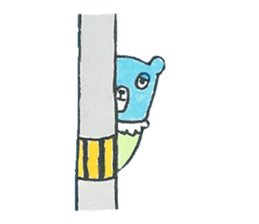 sleepy blue bear sticker #11472100
