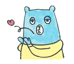 sleepy blue bear sticker #11472102