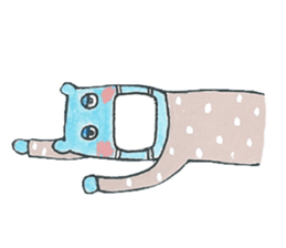 sleepy blue bear sticker #11472105