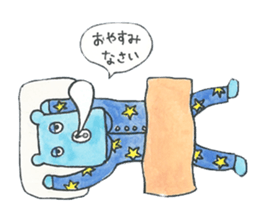 sleepy blue bear sticker #11472106