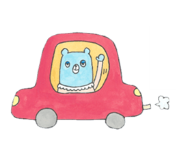 sleepy blue bear sticker #11472108