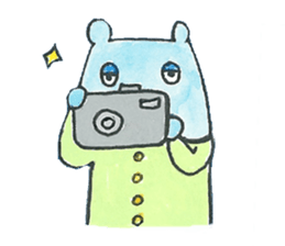 sleepy blue bear sticker #11472109