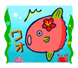 Passion sunfish sticker #11472372