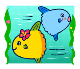Passion sunfish sticker #11472376