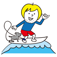 surfer George sticker for surfers