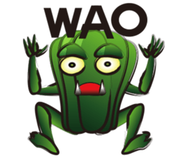 GO! Green pepper man sticker #11473513