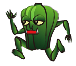 GO! Green pepper man sticker #11473514