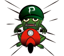 GO! Green pepper man sticker #11473516
