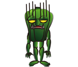 GO! Green pepper man sticker #11473519
