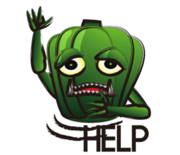 GO! Green pepper man sticker #11473520