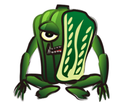 GO! Green pepper man sticker #11473521