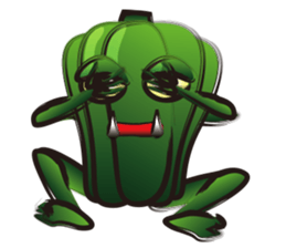GO! Green pepper man sticker #11473522
