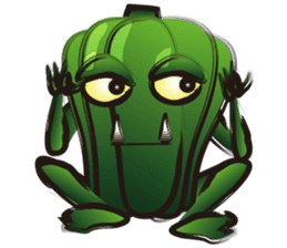 GO! Green pepper man sticker #11473523