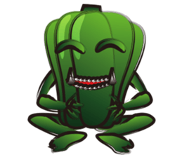 GO! Green pepper man sticker #11473526