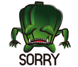 GO! Green pepper man sticker #11473527