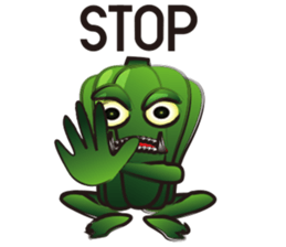 GO! Green pepper man sticker #11473528