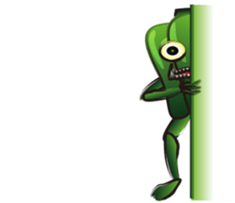 GO! Green pepper man sticker #11473529