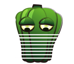 GO! Green pepper man sticker #11473530