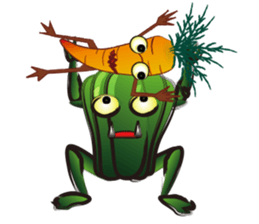 GO! Green pepper man sticker #11473531