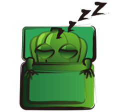 GO! Green pepper man sticker #11473532