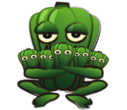 GO! Green pepper man sticker #11473534