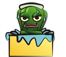 GO! Green pepper man sticker #11473536