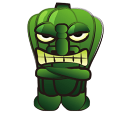 GO! Green pepper man sticker #11473537