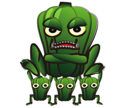 GO! Green pepper man sticker #11473539