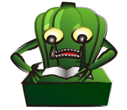 GO! Green pepper man sticker #11473541