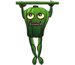 GO! Green pepper man sticker #11473542