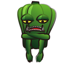 GO! Green pepper man sticker #11473547