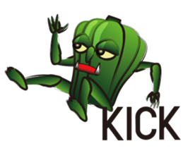 GO! Green pepper man sticker #11473548