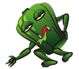GO! Green pepper man sticker #11473550