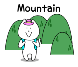 For English!Funny Funny white cat sticker #11473594