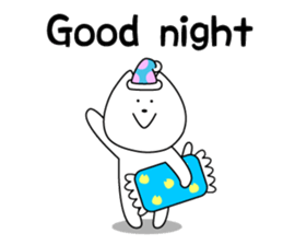 For English!Funny Funny white cat sticker #11473596