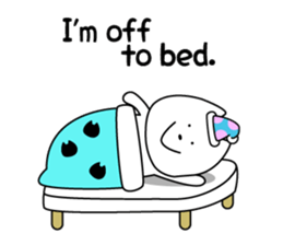 For English!Funny Funny white cat sticker #11473597