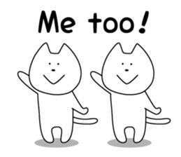 For English!Funny Funny white cat sticker #11473606