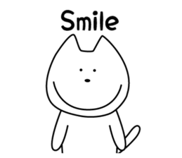 For English!Funny Funny white cat sticker #11473628
