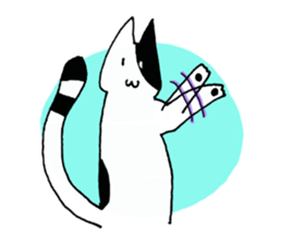 Azuki and Kiji the cat sticker #11474241