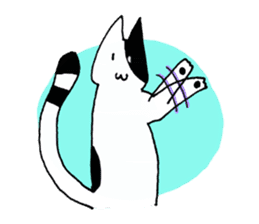 Azuki and Kiji the cat sticker #11474241