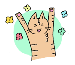 Azuki and Kiji the cat sticker #11474244