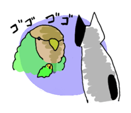 Azuki and Kiji the cat sticker #11474248