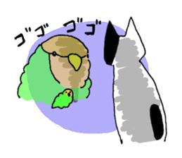 Azuki and Kiji the cat sticker #11474248