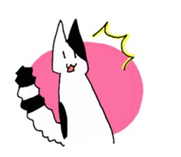 Azuki and Kiji the cat sticker #11474249