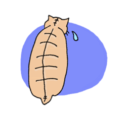 Azuki and Kiji the cat sticker #11474250