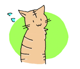 Azuki and Kiji the cat sticker #11474256