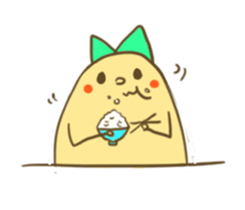 Potato and cat sticker #11474642